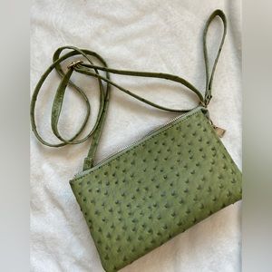 Cute faux ostrich purse/wallet combo